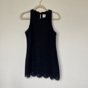 Black lace sleeveless top
